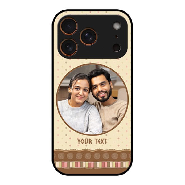 Apple iPhone 17 Pro Custom Glass Phone Case - Brown Dotted Mobile Case Design Apple iPhone 17 Pro Custom Glass Phone Case - Brown Dotted Mobile Case Design
