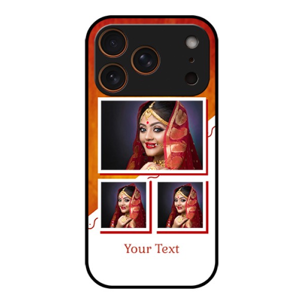 Apple iPhone 17 Pro Custom Glass Phone Case - Wedding Memories Design Apple iPhone 17 Pro Custom Glass Phone Case - Wedding Memories Design