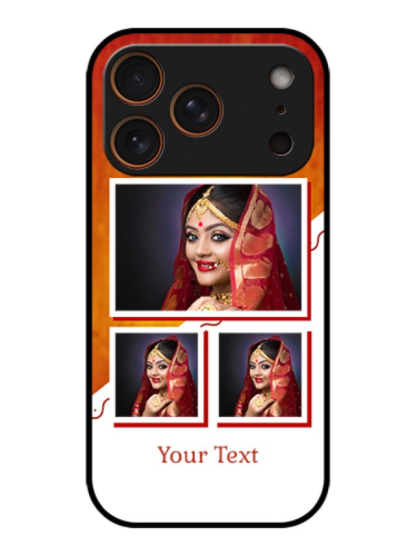 Custom Apple iPhone 17 Pro Custom Glass Phone Case - Wedding Memories Design