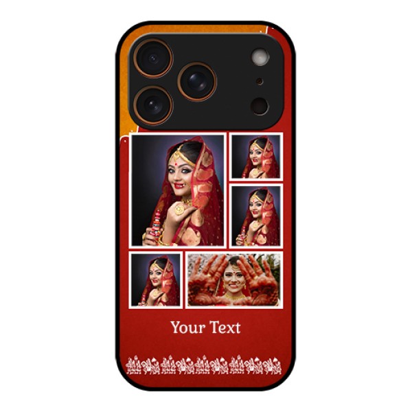 Apple iPhone 17 Pro Custom Glass Phone Case - Wedding Pic Upload Design Apple iPhone 17 Pro Custom Glass Phone Case - Wedding Pic Upload Design