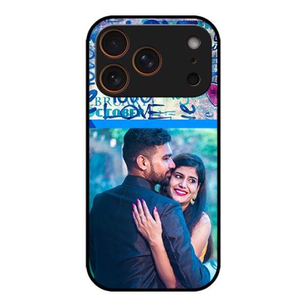 Apple iPhone 17 Pro Custom Glass Phone Case - Colorful Love Design Apple iPhone 17 Pro Custom Glass Phone Case - Colorful Love Design