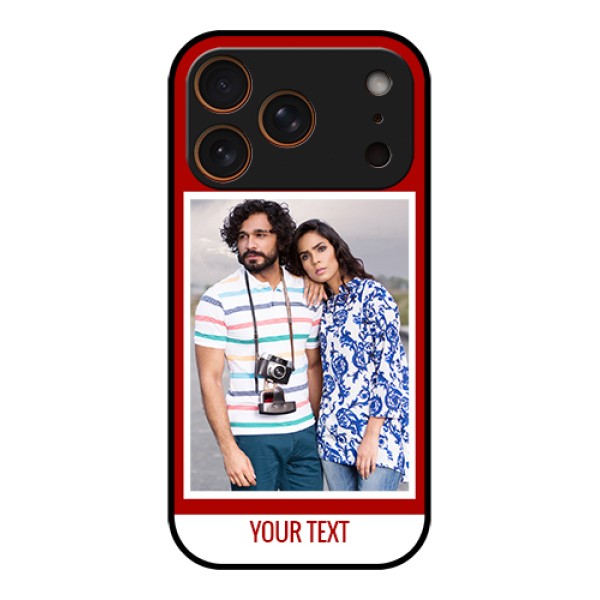 Apple iPhone 17 Pro Custom Glass Phone Case - Red Color Design