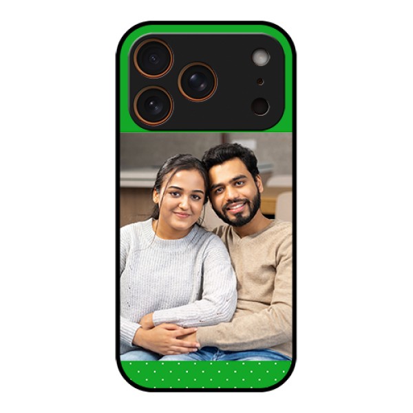 Apple iPhone 17 Pro Custom Glass Phone Case - Green Pattern Design Apple iPhone 17 Pro Custom Glass Phone Case - Green Pattern Design