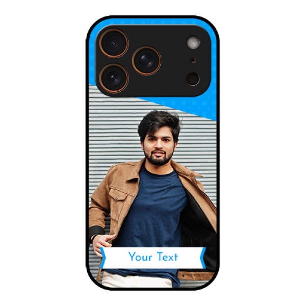 Apple iPhone 17 Pro Custom Glass Phone Case - Simple Blue Color Design