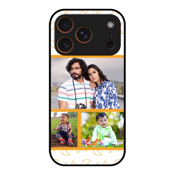 Apple iPhone 17 Pro Custom Glass Phone Case - Yellow Pattern Design
