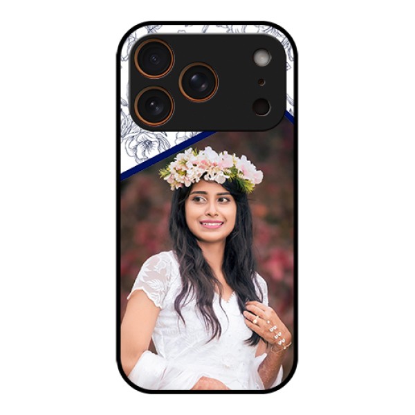 Apple iPhone 17 Pro Custom Glass Phone Case - Classy Floral Design Apple iPhone 17 Pro Custom Glass Phone Case - Classy Floral Design