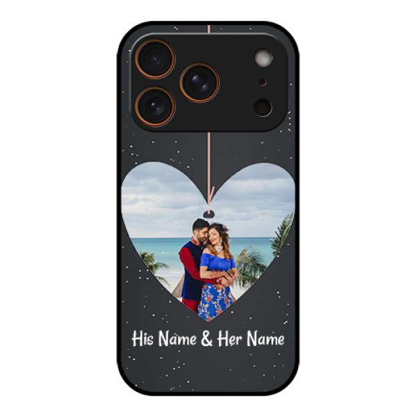 Apple iPhone 17 Pro Custom Glass Phone Case - Hanging Heart Design Apple iPhone 17 Pro Custom Glass Phone Case - Hanging Heart Design
