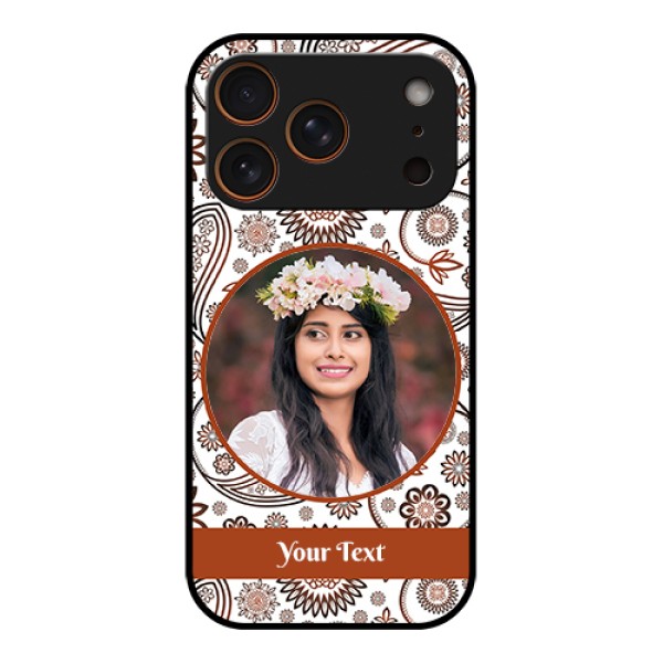 Apple iPhone 17 Pro Custom Glass Phone Case - Abstract Flower Design