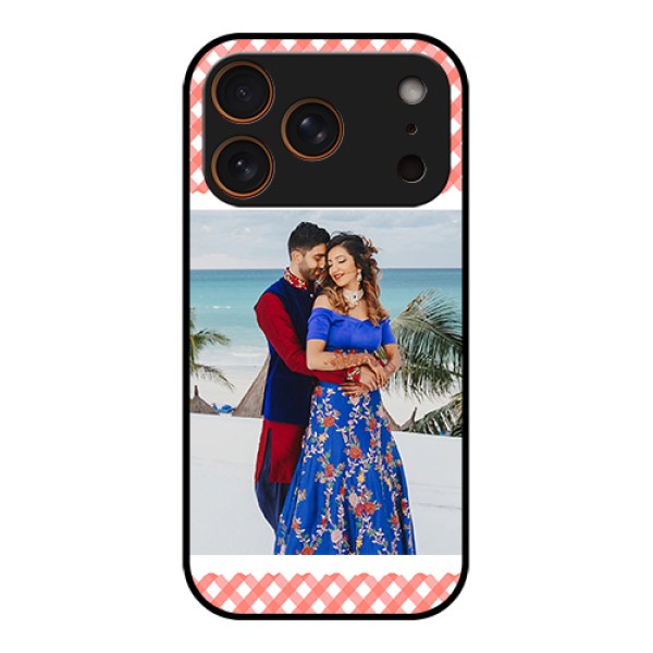 Apple iPhone 17 Pro Custom Glass Phone Case - Pink Pattern Design Apple iPhone 17 Pro Custom Glass Phone Case - Pink Pattern Design