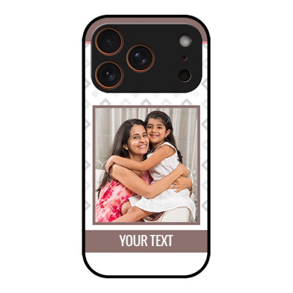 Apple iPhone 17 Pro Custom Glass Phone Case - Simple Diamond Design