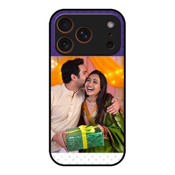 Apple iPhone 17 Pro Custom Glass Phone Case - Violet Colored Pattern Design Apple iPhone 17 Pro Custom Glass Phone Case - Violet Colored Pattern Design