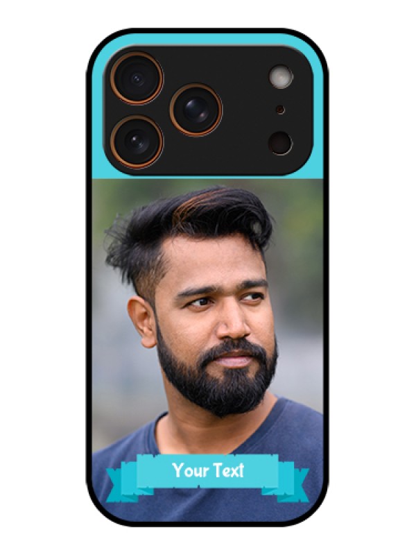 Custom Apple iPhone 17 Pro Custom Glass Phone Case - Blue Color Design