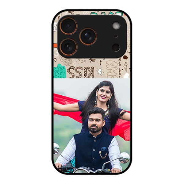 Apple iPhone 17 Pro Custom Glass Phone Case - Love Doodle Pattern