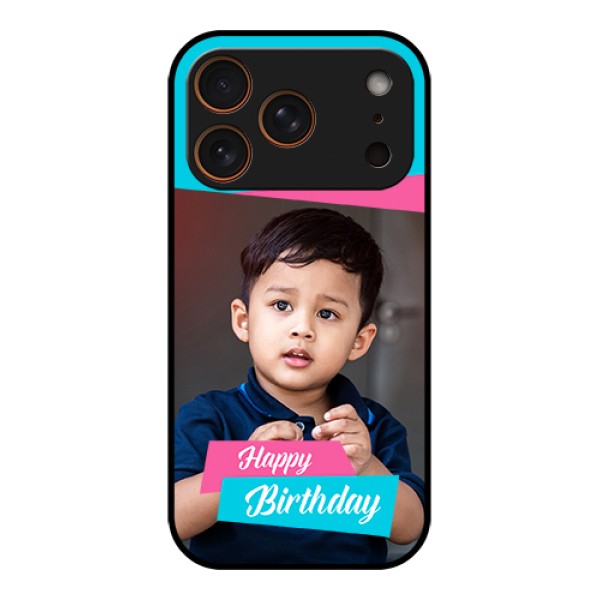 Apple iPhone 17 Pro Custom Glass Phone Case - Image Holder With 2 Color Design Apple iPhone 17 Pro Custom Glass Phone Case - Image Holder With 2 Color Design