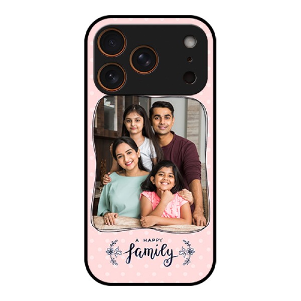 Apple iPhone 17 Pro Custom Glass Phone Case - Family With Dots Design
