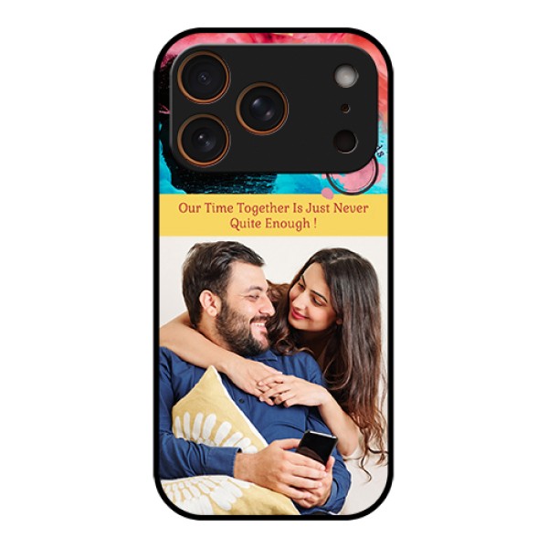 Apple iPhone 17 Pro Custom Glass Phone Case - Quote With Acrylic Painting Design Apple iPhone 17 Pro Custom Glass Phone Case - Quote With Acrylic Painting Design