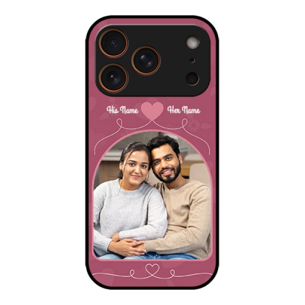 Apple iPhone 17 Pro Custom Glass Phone Case - Love Floral Design Apple iPhone 17 Pro Custom Glass Phone Case - Love Floral Design