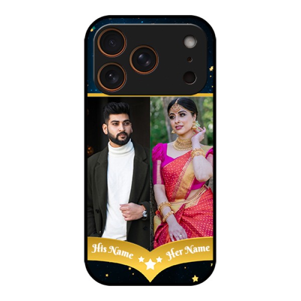 Apple iPhone 17 Pro Custom Glass Phone Case - Galaxy Stars Backdrop Design