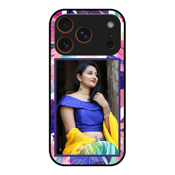 Apple iPhone 17 Pro Custom Glass Phone Case - Abstract Floral Design Apple iPhone 17 Pro Custom Glass Phone Case - Abstract Floral Design
