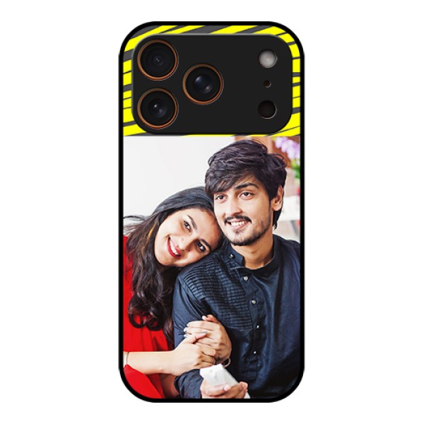 Apple iPhone 17 Pro Custom Glass Phone Case - Yellow Abstract Design Apple iPhone 17 Pro Custom Glass Phone Case - Yellow Abstract Design
