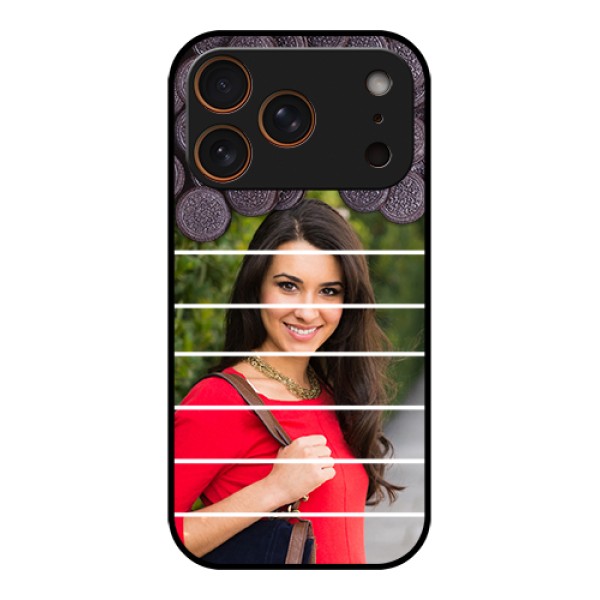 Apple iPhone 17 Pro Custom Glass Phone Case - With Oreo Biscuit Design Apple iPhone 17 Pro Custom Glass Phone Case - With Oreo Biscuit Design