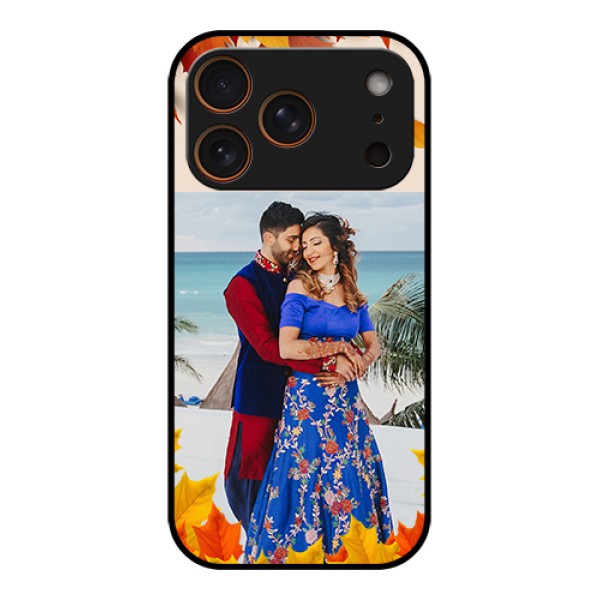 Apple iPhone 17 Pro Custom Glass Phone Case - Autumn Maple Leaves Design Apple iPhone 17 Pro Custom Glass Phone Case - Autumn Maple Leaves Design