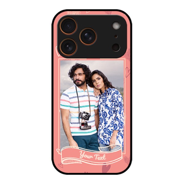 Apple iPhone 17 Pro Custom Glass Phone Case - Love Doodle Art Design