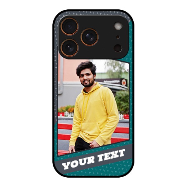 Apple iPhone 17 Pro Custom Glass Phone Case - Background Pattern Design With Quote Apple iPhone 17 Pro Custom Glass Phone Case - Background Pattern Design With Quote