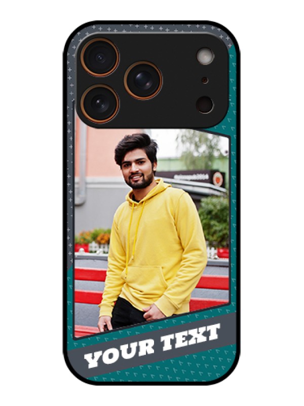 Custom Apple iPhone 17 Pro Custom Glass Phone Case - Background Pattern Design With Quote