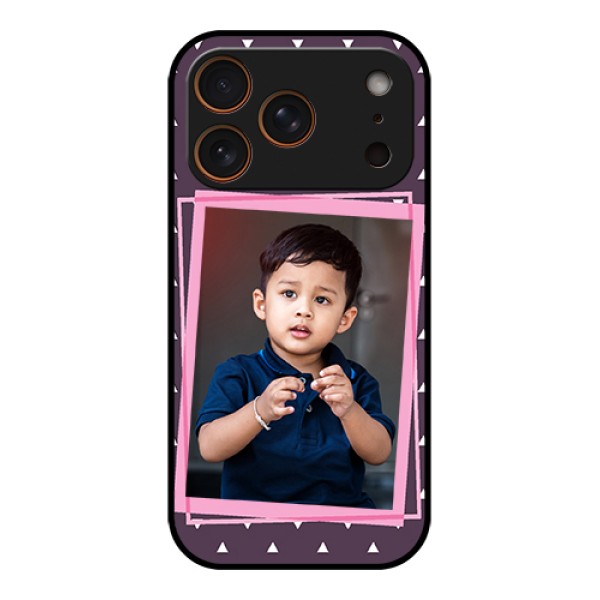 Apple iPhone 17 Pro Custom Glass Phone Case - Triangle Pattern Dotted Design