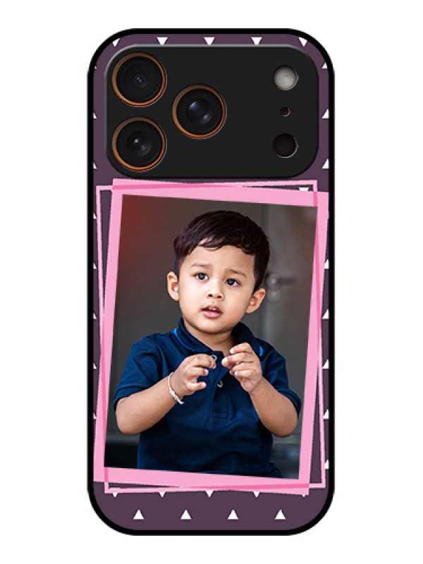 Custom Apple iPhone 17 Pro Custom Glass Phone Case - Triangle Pattern Dotted Design