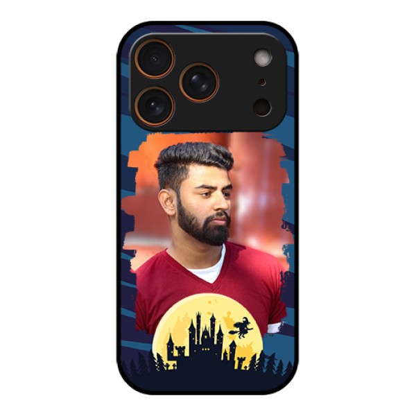 Apple iPhone 17 Pro Custom Glass Phone Case - Halloween Witch Design Apple iPhone 17 Pro Custom Glass Phone Case - Halloween Witch Design