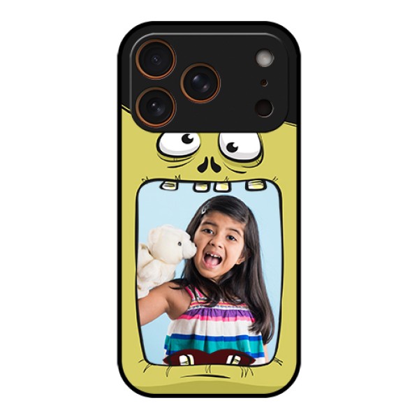Apple iPhone 17 Pro Custom Glass Phone Case - Cartoon Monster Back Case Design Apple iPhone 17 Pro Custom Glass Phone Case - Cartoon Monster Back Case Design