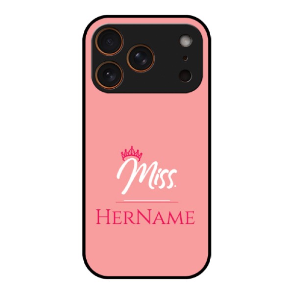 Apple iPhone 17 Pro Custom Glass Phone Case - Mrs With Name Design