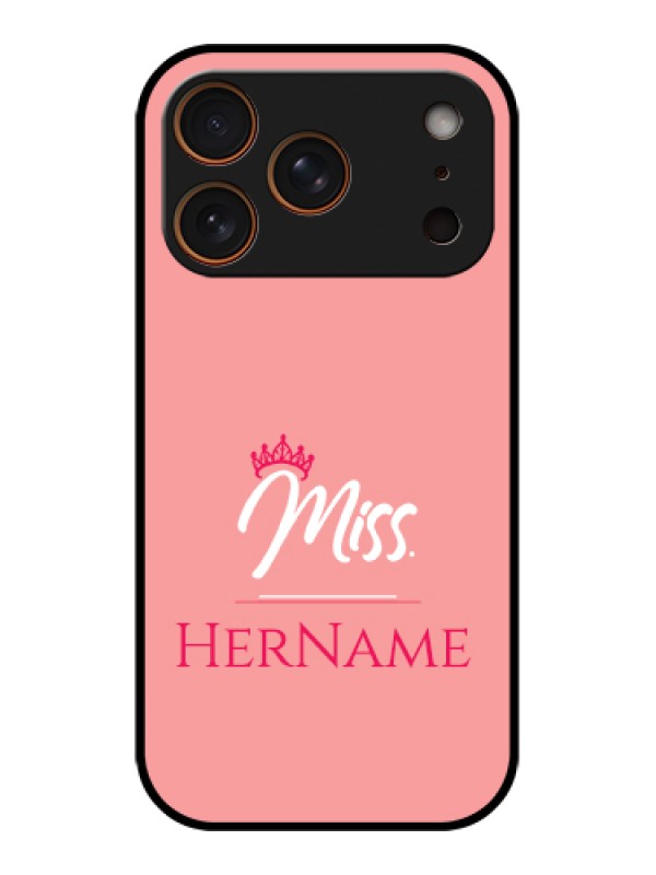 Custom Apple iPhone 17 Pro Custom Glass Phone Case - Mrs With Name Design