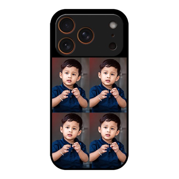Apple iPhone 17 Pro Custom Glass Phone Case - 4 Image Holder Design