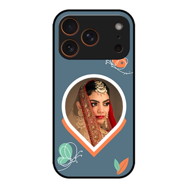 Apple iPhone 17 Pro Custom Glass Phone Case - Droplet Butterflies Design Apple iPhone 17 Pro Custom Glass Phone Case - Droplet Butterflies Design