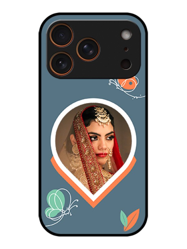 Custom Apple iPhone 17 Pro Custom Glass Phone Case - Droplet Butterflies Design