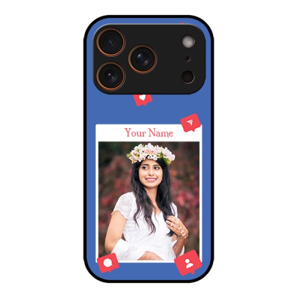Apple iPhone 17 Pro Custom Glass Phone Case - Like Share And Comment Design Apple iPhone 17 Pro Custom Glass Phone Case - Like Share And Comment Design