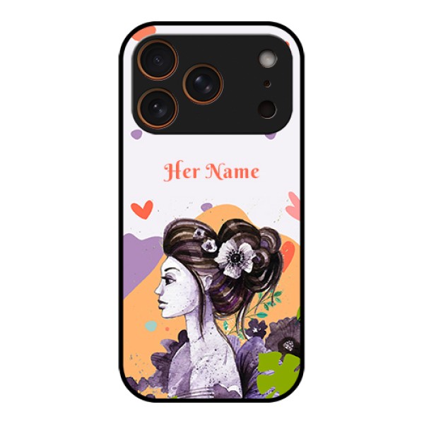 Apple iPhone 17 Pro Custom Glass Phone Case - Woman And Nature Design