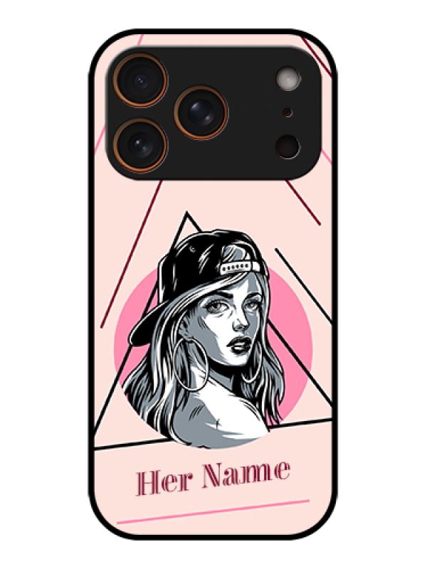 Custom Apple iPhone 17 Pro Custom Glass Phone Case - Rockstar Girl Design