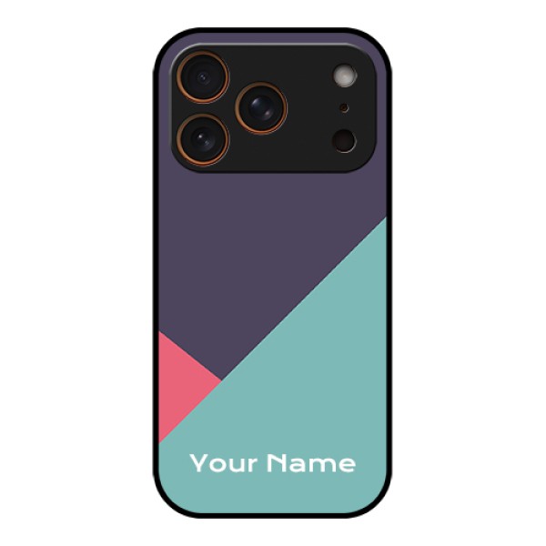 Apple iPhone 17 Pro Custom Glass Phone Case - Tri Color Abstract Design Apple iPhone 17 Pro Custom Glass Phone Case - Tri Color Abstract Design