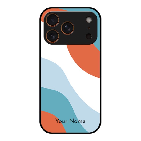 Apple iPhone 17 Pro Custom Glass Phone Case - Coloured Waves Design Apple iPhone 17 Pro Custom Glass Phone Case - Coloured Waves Design