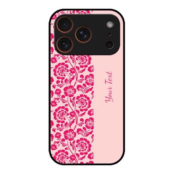 Apple iPhone 17 Pro Custom Glass Phone Case - Attractive Floral Pattern Design Apple iPhone 17 Pro Custom Glass Phone Case - Attractive Floral Pattern Design