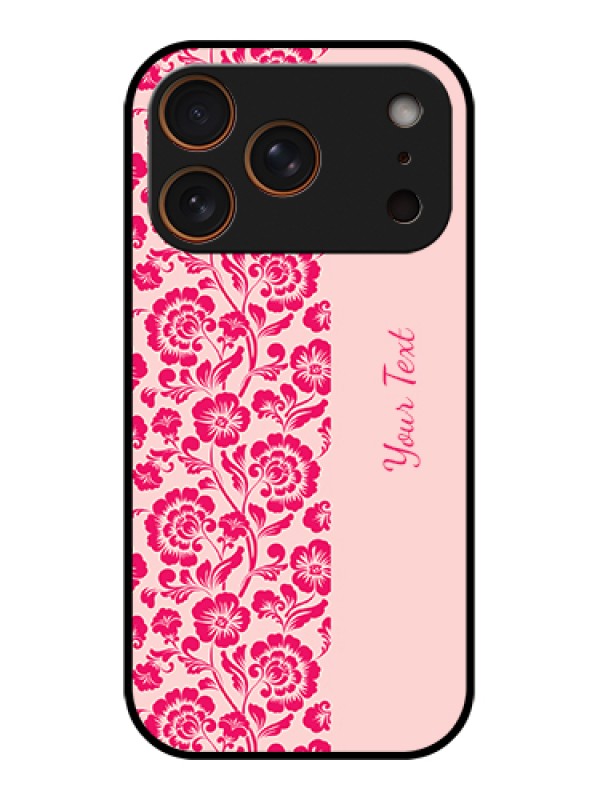 Custom Apple iPhone 17 Pro Custom Glass Phone Case - Attractive Floral Pattern Design
