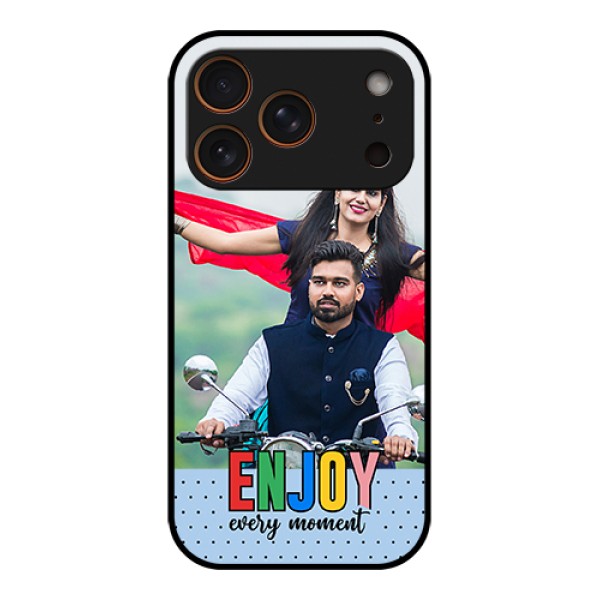 Apple iPhone 17 Pro Custom Glass Phone Case - Enjoy Every Moment Design Apple iPhone 17 Pro Custom Glass Phone Case - Enjoy Every Moment Design