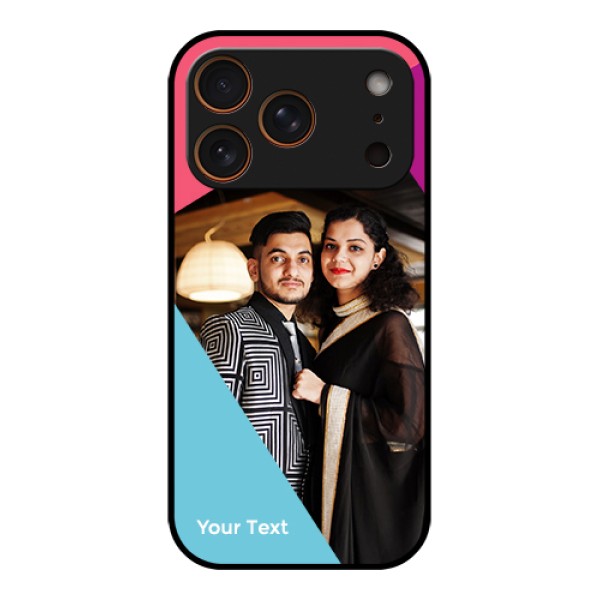 Apple iPhone 17 Pro Custom Glass Phone Case - Stacked Triple Colour Design Apple iPhone 17 Pro Custom Glass Phone Case - Stacked Triple Colour Design