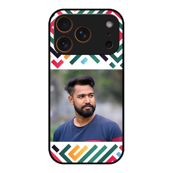 Apple iPhone 17 Pro Custom Glass Phone Case - Colorful Maze Pattern Design Apple iPhone 17 Pro Custom Glass Phone Case - Colorful Maze Pattern Design