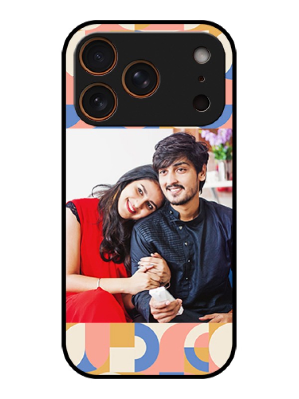 Custom Apple iPhone 17 Pro Custom Glass Phone Case - Semi - Circle Maze Pattern Design