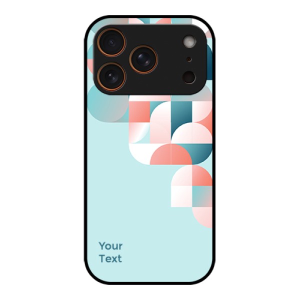 Apple iPhone 17 Pro Custom Glass Phone Case - Stylish Semi - Circle Pattern Design Apple iPhone 17 Pro Custom Glass Phone Case - Stylish Semi - Circle Pattern Design